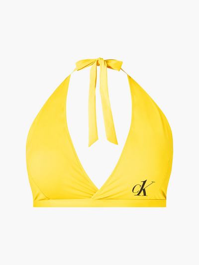 Calvin Klein Fürdőruha HU107945 | Calvin Klein CK One Plus Size Halter Női Bikini Felső Sárga
